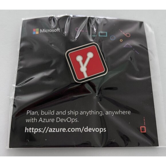 Microsoft Azure DevOps Git Logo Enamel Computer Pin Badge - Picture 1 of 3